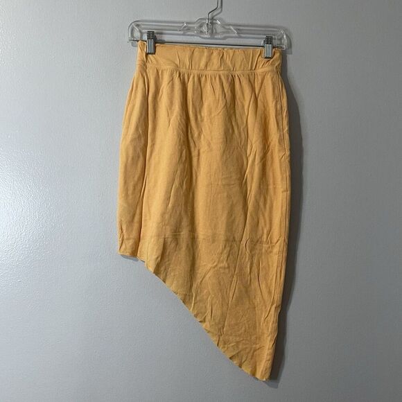 FRANK & EILEEN Tee Lab Asymmetrical Skirt Medium Orange Peach NEW Lined Casual - Picture 8 of 8